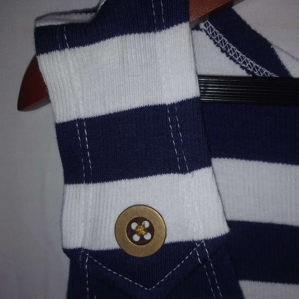 Hillard & Hanson 3X Striped Navy White Tank Top Plus - Picture 5 of 6